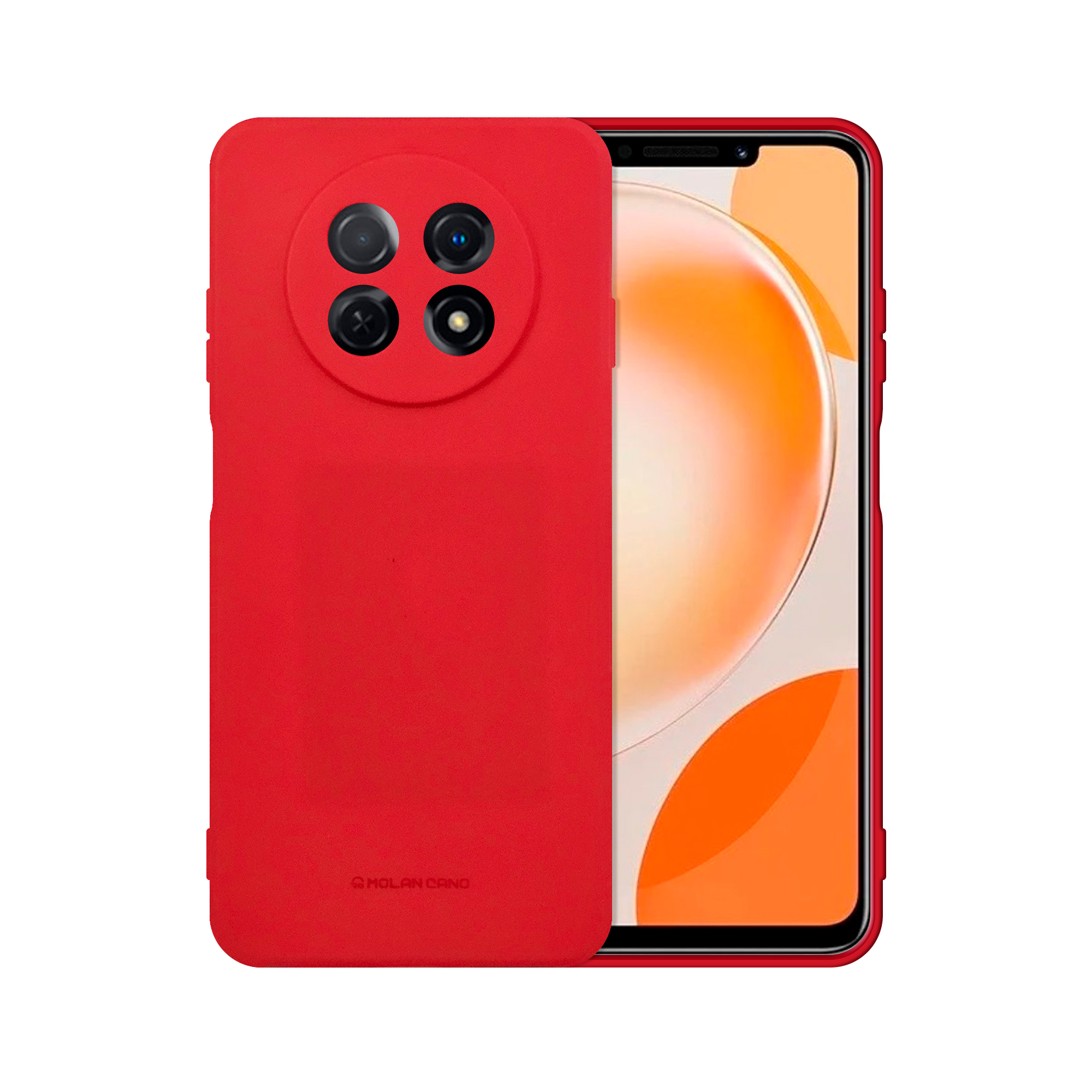 Funda De Silicón Suave Molan Cano Para Huawei Nova Y91 Rojo