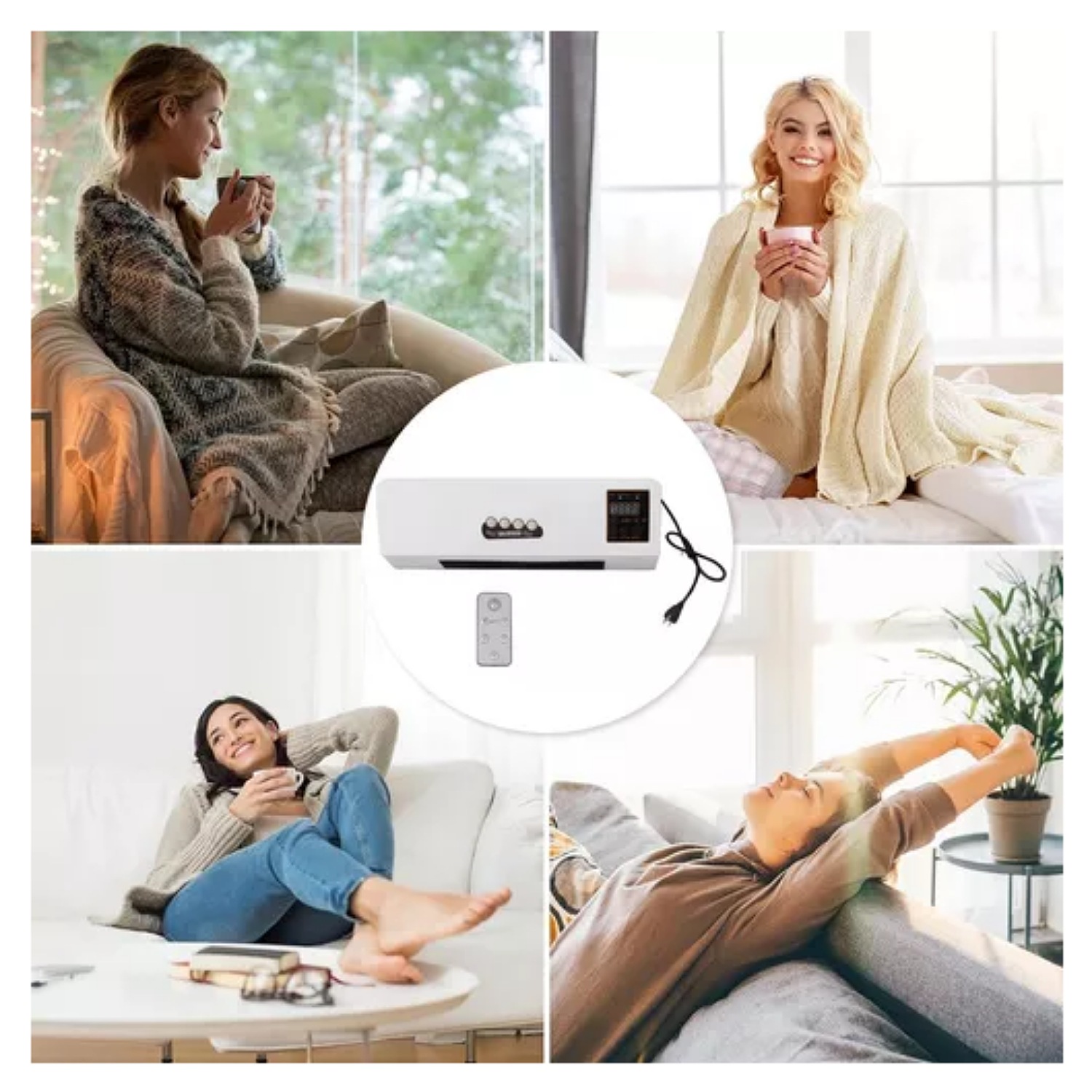 Combo De Aire Acondicionados Frío Y Caliente VentiladorEl aire acondicionado dual de frío y calor es un electrodoméstico doméstico con una potencia de 2000 W que cuenta con funciones de enfriamiento y calefacción. Ya sea en los días calurosos de verano o en los fríos inviernos, puede ajustar eficazmente la temperatura interior para crear un ambiente de vida confortable para el usuario. Este aire acondicionado utiliza tecnología avanzada que puede reducir o aumentar rápidamente la temperatura int