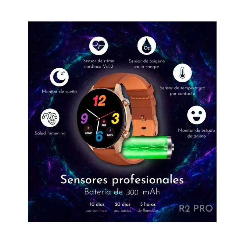 Smartwatch G-Tide R2 Pro Color Negro para Hombre