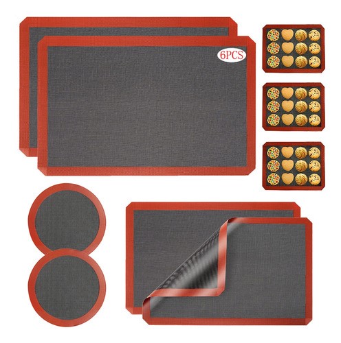Pack 6 Tapetes De Silicón Microperforados Medianos 