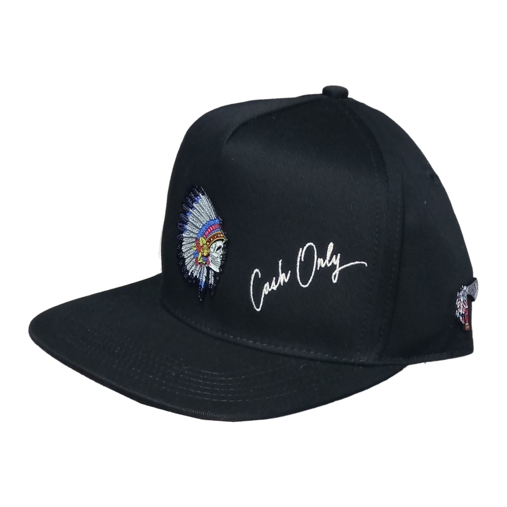 Gorra Cash Only Calavera Apache Meets Negro CONMAM-001