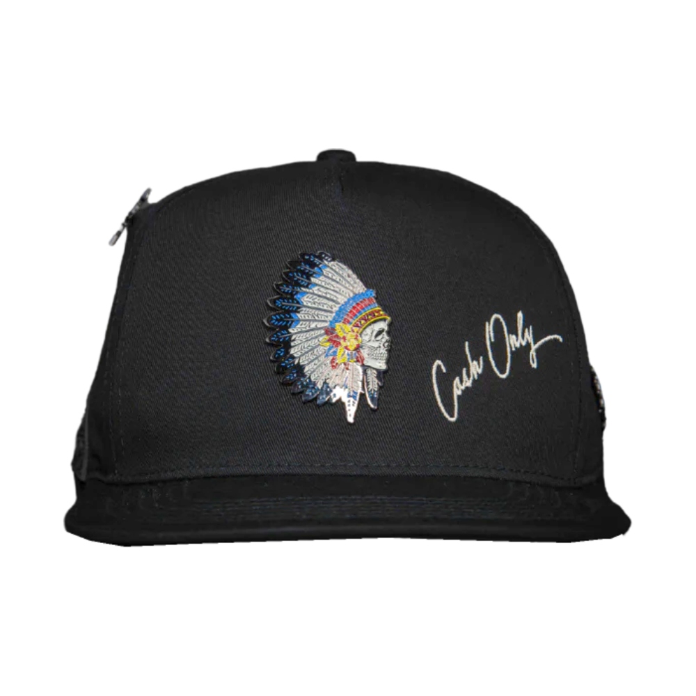 Gorra Cash Only Calavera Apache Meets Negro CONMAM-001