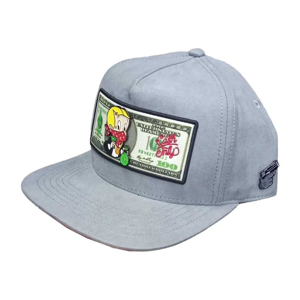 Gorra Cash Only Rich Dollar Gris Unisex DOLLAR-003
