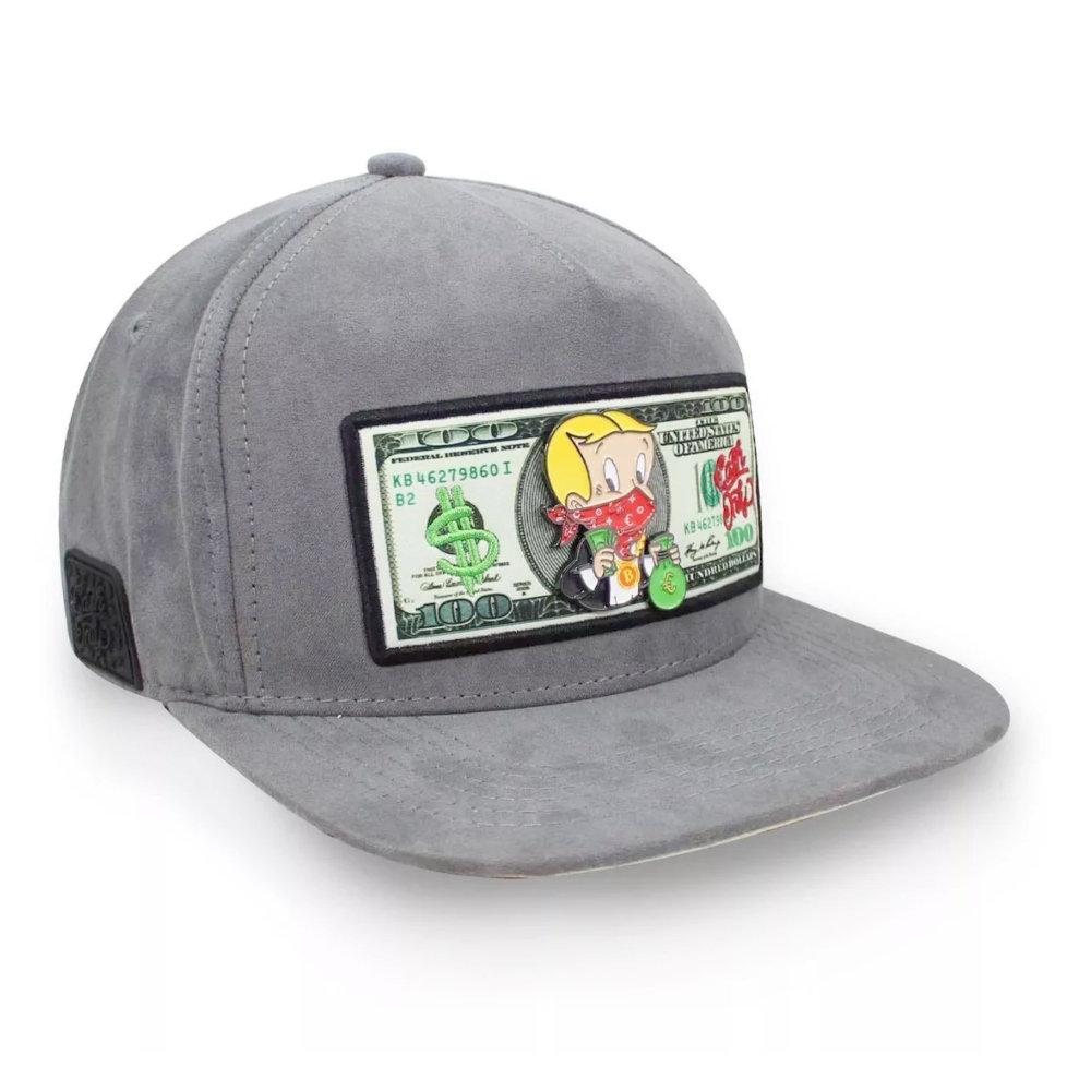 Gorra Cash Only Rich Dollar Gris Unisex DOLLAR-003