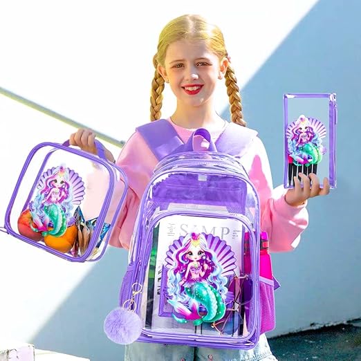 A Mochila transparente, mochila transparente resistente, mochilas transparentes para mujeres y hombres