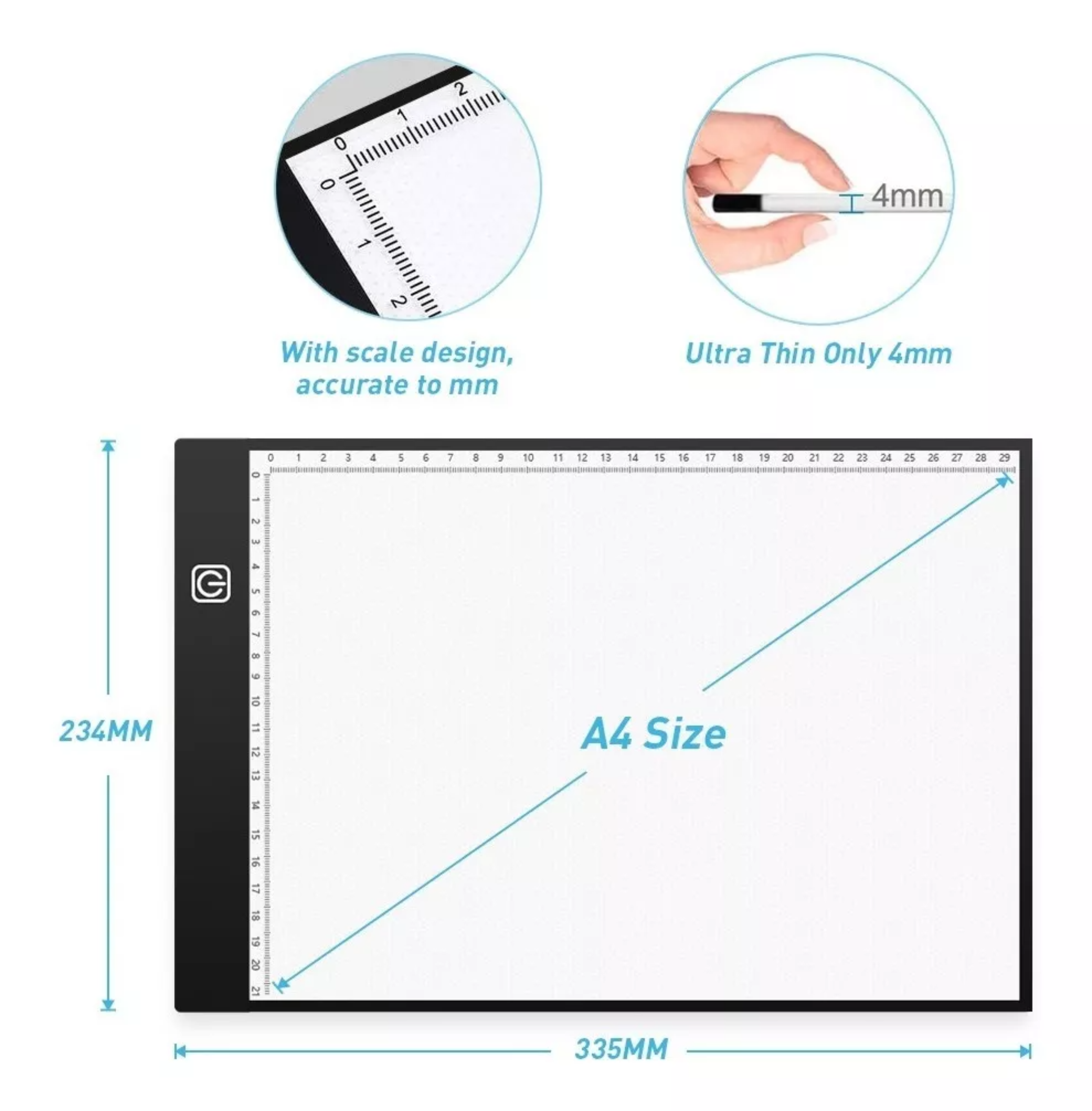Mesa De Luz Dibujo A4 Amity Portátil Led Caja De Luz