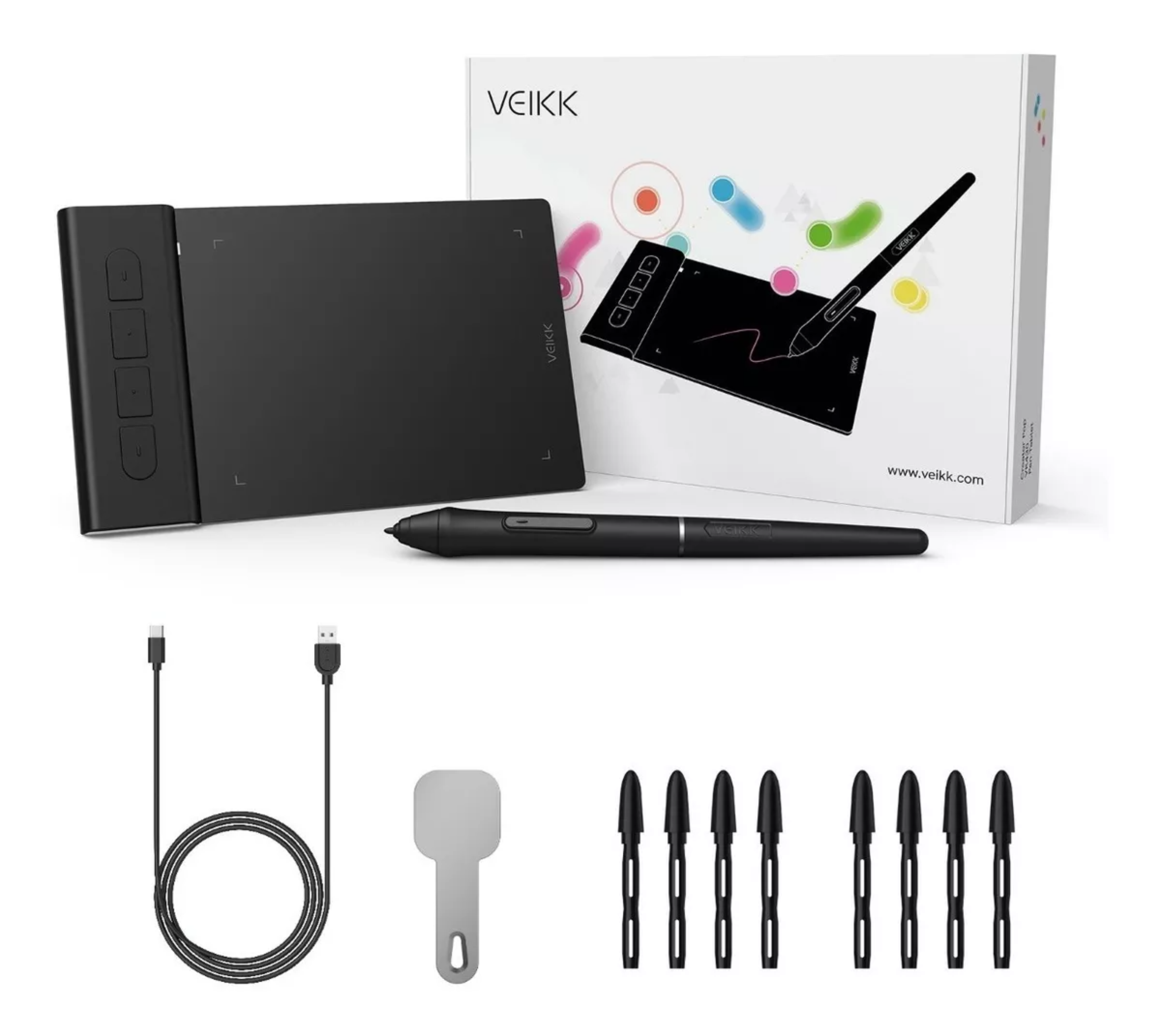 Tableta Digitalizadora Veikk Creator Vk430 Tableta De Dibujo