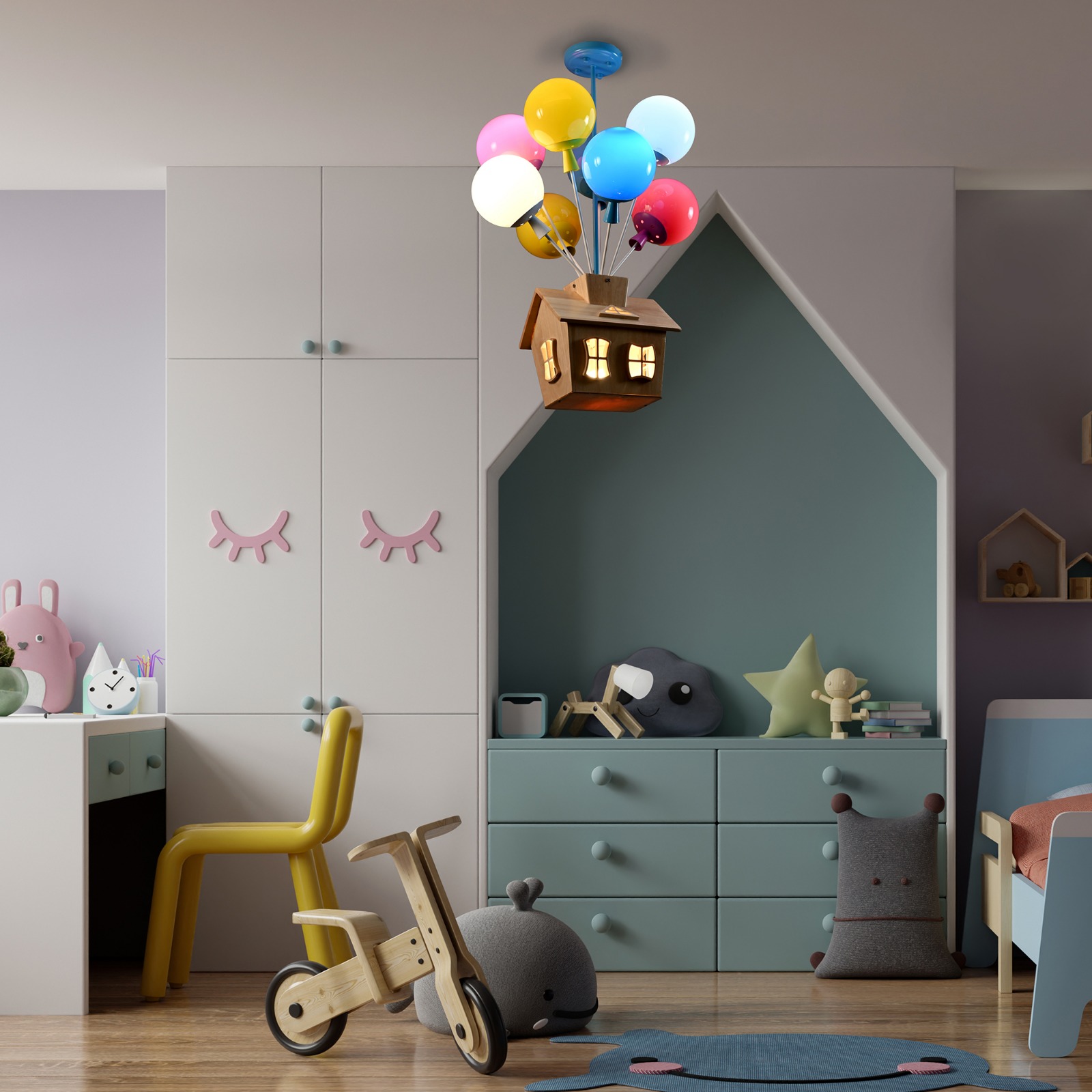 LAMPARA DE TECHO CASA INFANTIL