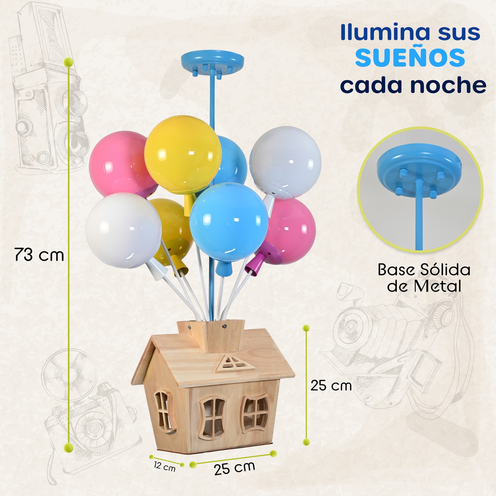 LAMPARA DE TECHO CASA INFANTIL