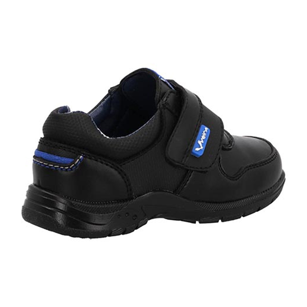 Zapato Escolar Velra Niño 903  Piel Velcro Talla 18 a 21.5 Color Negro Formal