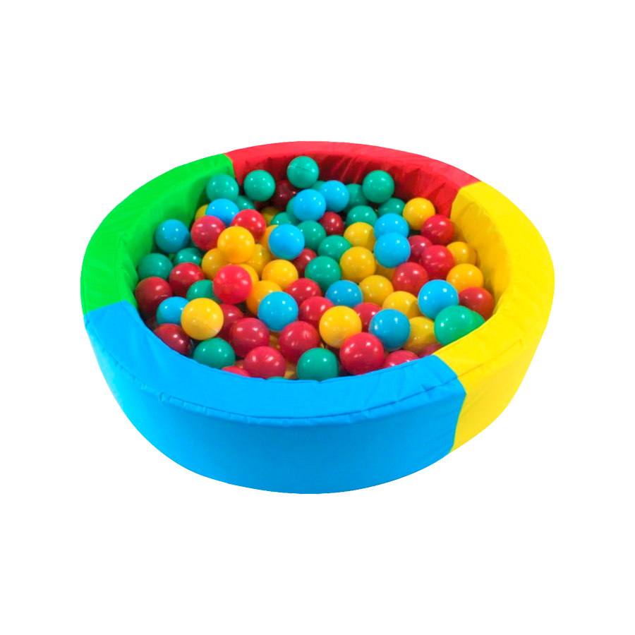 Alberca De Pelotas 150cm*40cm*10cm + 100 Pelotas Multicolor Estimulación Temprana 