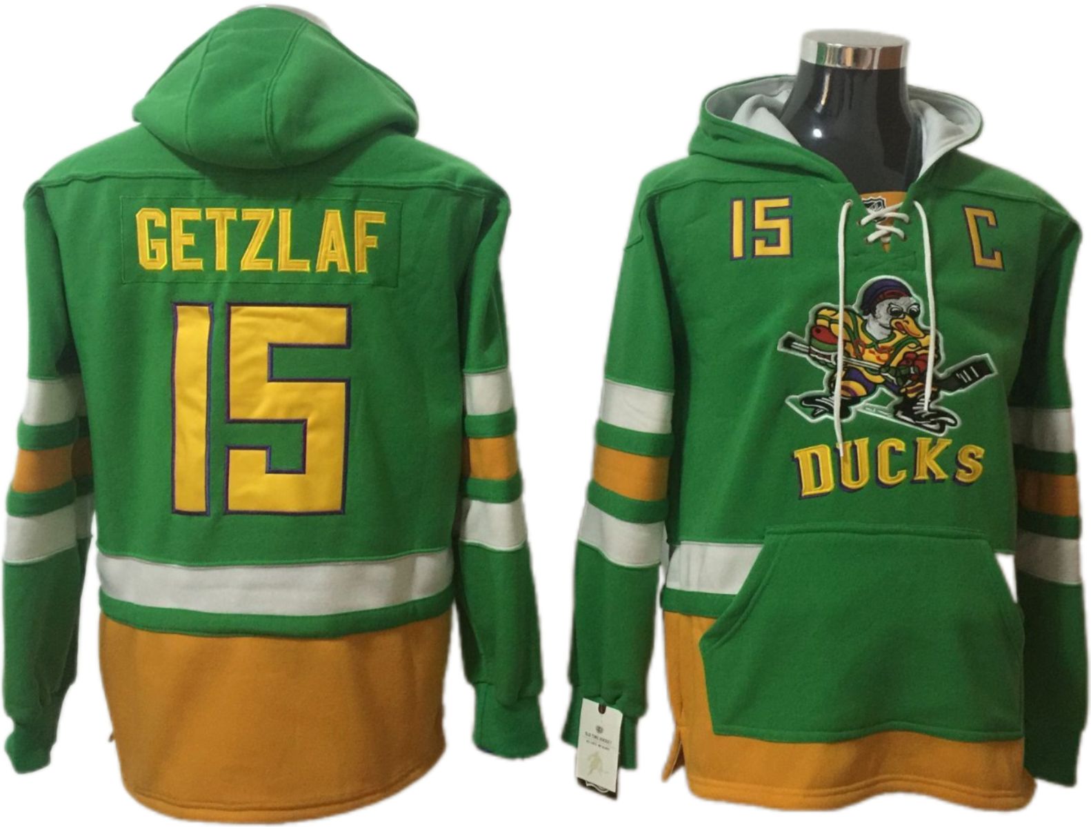 Fabulosa! Hoodie Sudadera Hockey Mighty Ducks Patos BORDADA Getzaf 15 Talla S