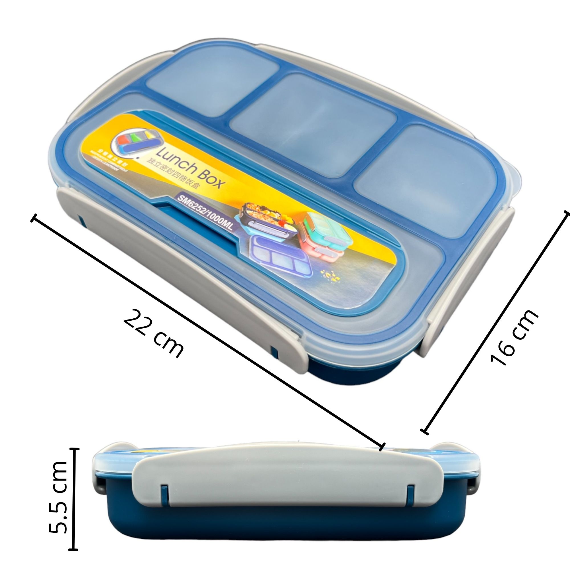 Contenedor Lonchera Lunch Box Topper Hermético (2 Pack Verde y Rosa)