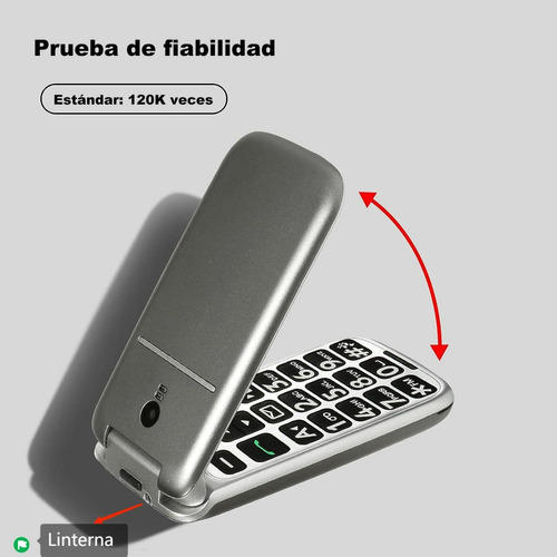 Teléfono Plegable Clásico 4g Lte Volte, Sin Contrato, Botones Grandes Y Volumen Alto, Con Sos, Con Bluetooth, Con Linterna,soporte Multimedia