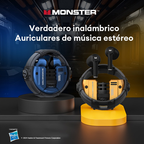 Audífonos Monster Airmars Xkt10 Con Bluetooth 5.2, Azul