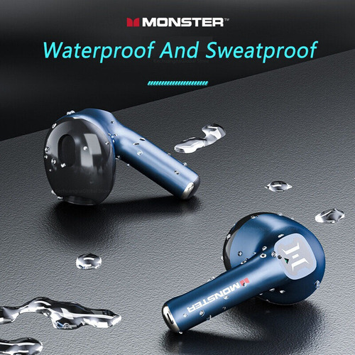 Audífonos Monster Airmars Xkt10 Con Bluetooth 5.2, Azul
