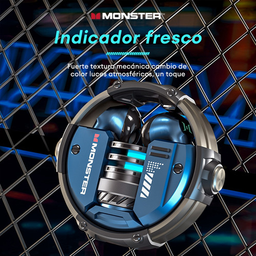 Audífonos Monster Airmars Xkt10 Con Bluetooth 5.2, Azul