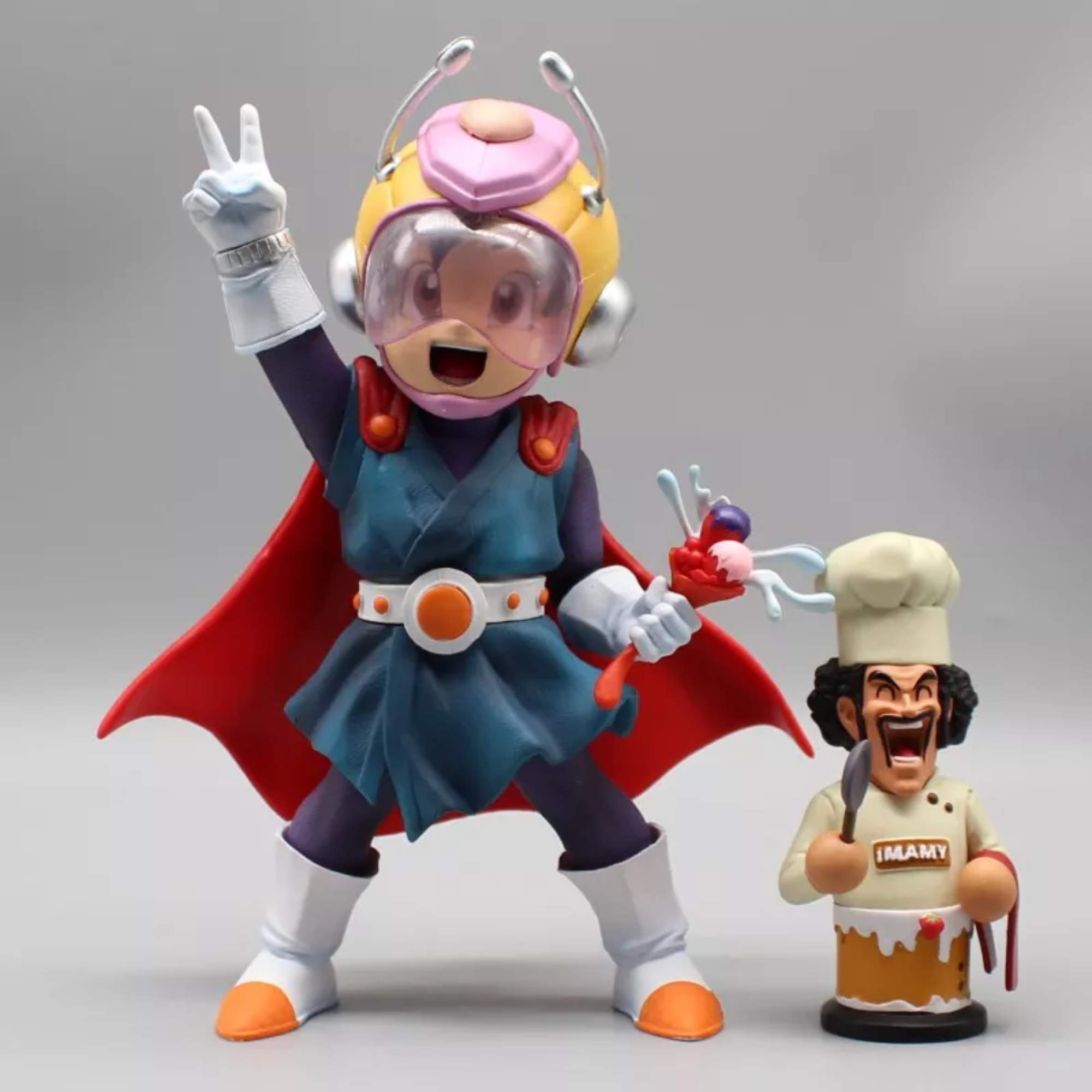 Figura Videl Gran Sayaman 2 Mr Satan Dragon Ball Z 20cm Set de Figuras de Accion Juguete Coleccionable Videl & Mr. Satan Dragon Ball Z
