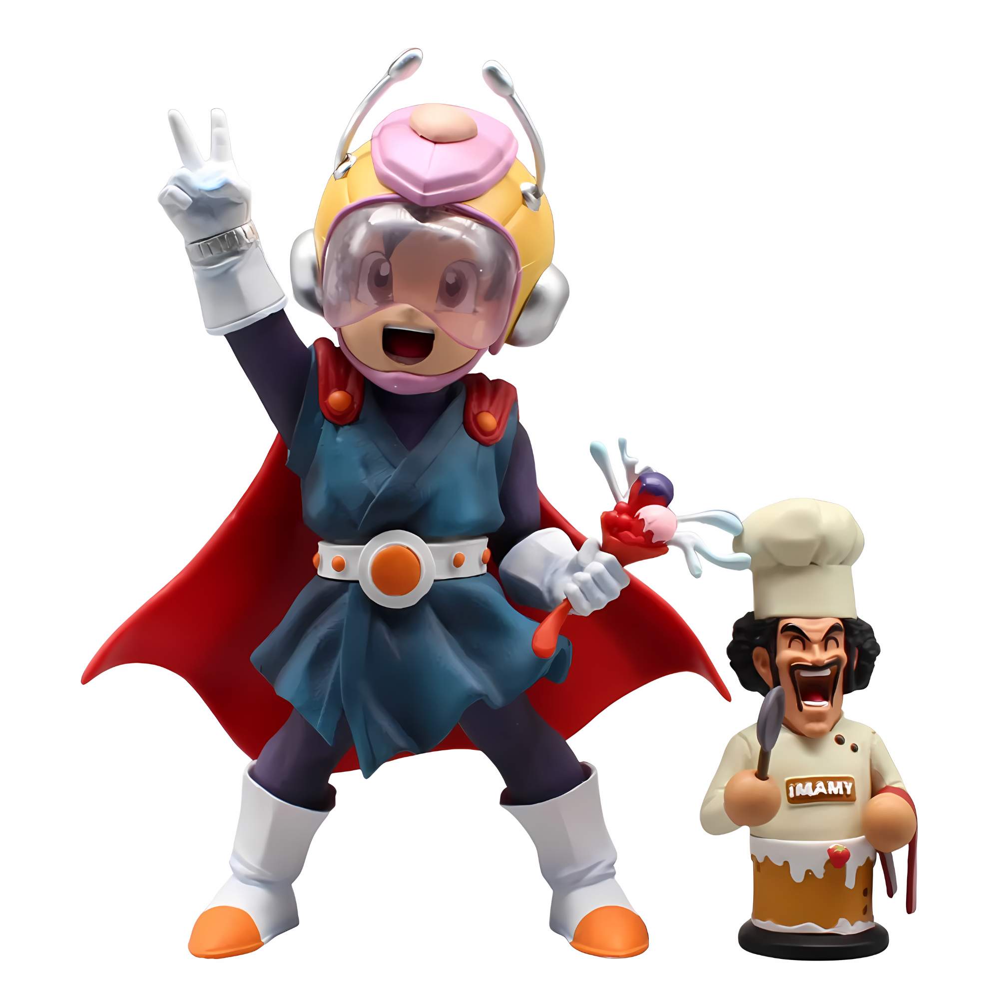 Figura Videl Gran Sayaman 2 Mr Satan Dragon Ball Z 20cm Set de Figuras de Accion Juguete Coleccionable Videl & Mr. Satan Dragon Ball Z