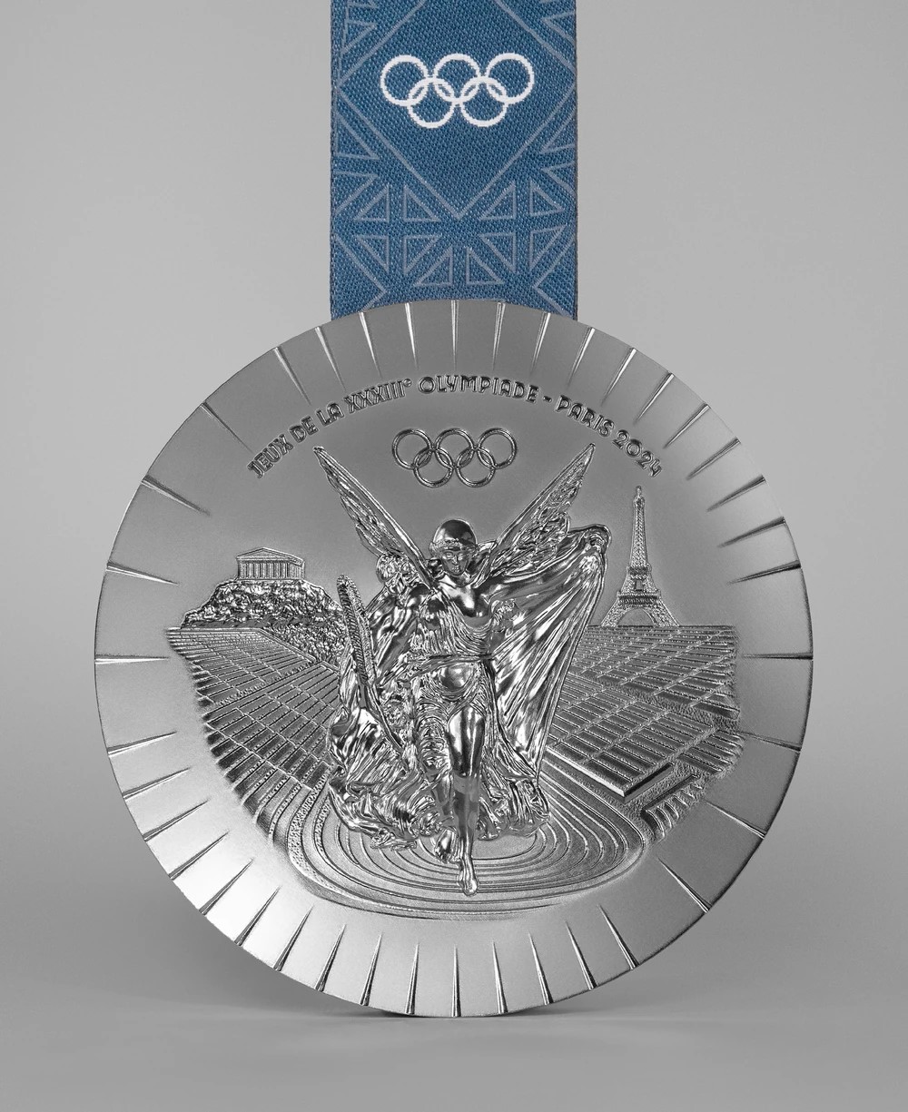 Nueva! Medalla Plata Juegos Olimpicos Paris 2024 Olimpiadas 2do Lugar Tamaño y peso REAL