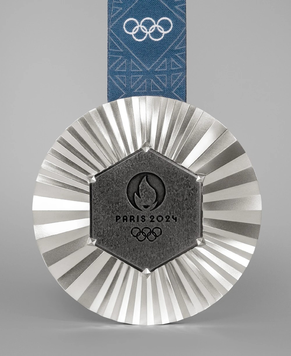 Nueva! Medalla Plata Juegos Olimpicos Paris 2024 Olimpiadas 2do Lugar Tamaño y peso REAL