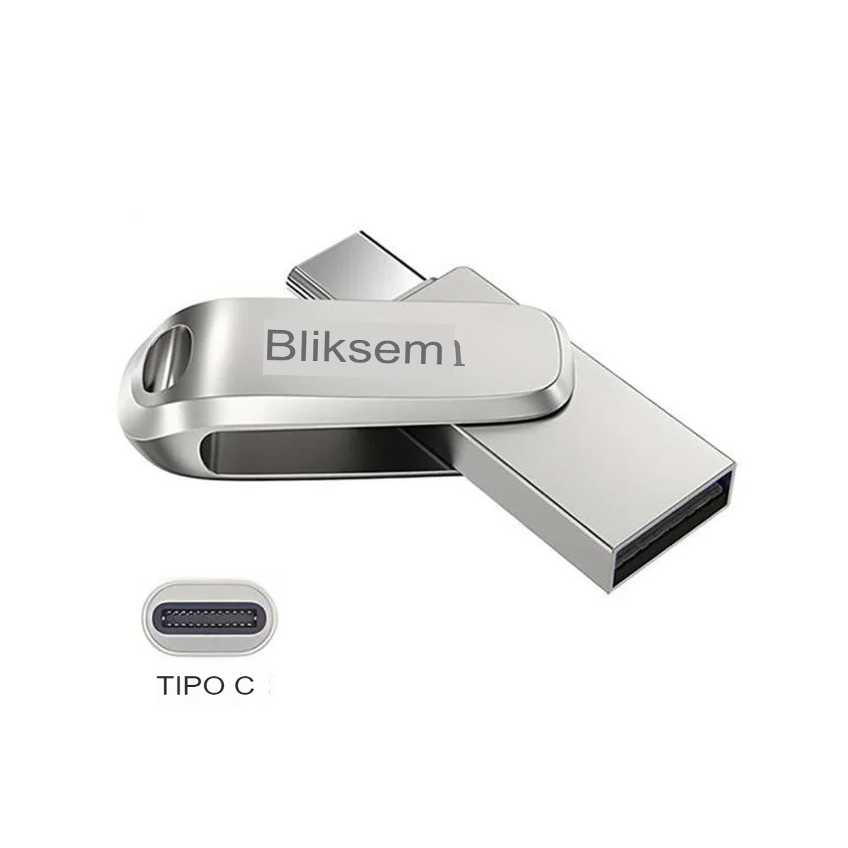 Memoria USB TYPO-C dispositivo de almacenamiento 64GB alta velocidad PC metálica 2 en 1 cel Tablet