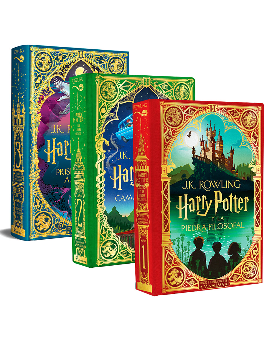 Paquete de Tres Libros Ilustrados de Harry Potter (Edición MinaLima)