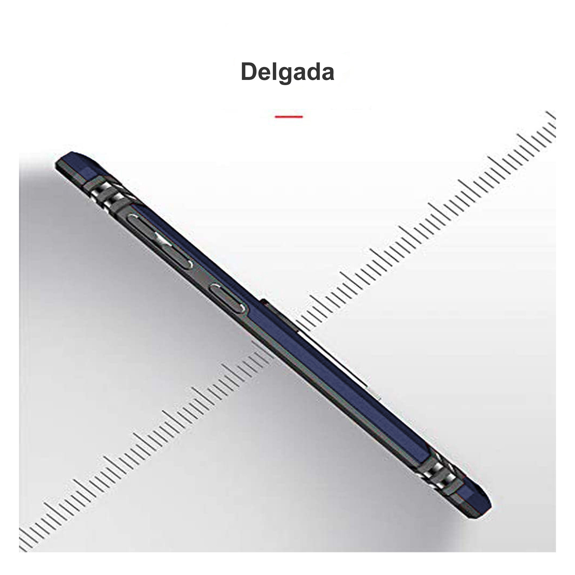 Funda Con Anillo Soporte Uso Rudo Para Moto G24 Power Azul