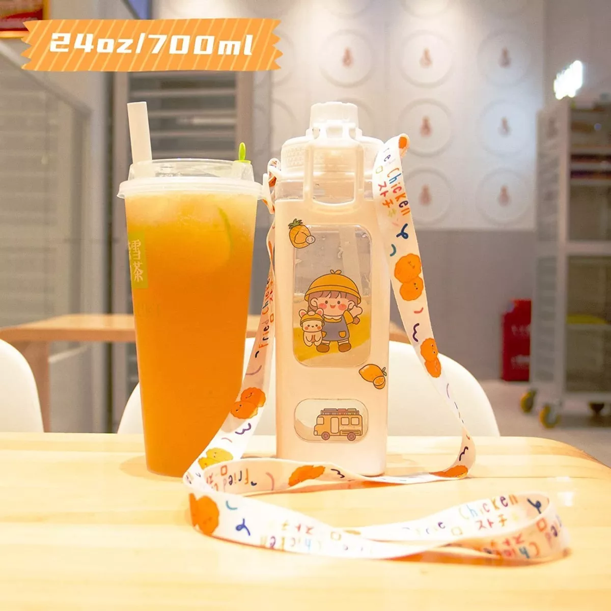 Botella De Agua Portátil Capacidad 900 Ml Color Blanco