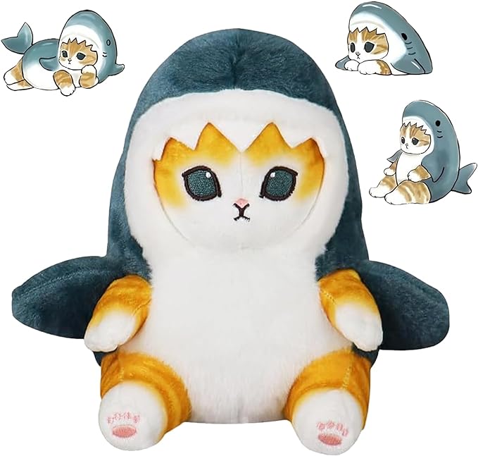 MOONPAI Juguete de Peluche (13cm-Gato tiburón)