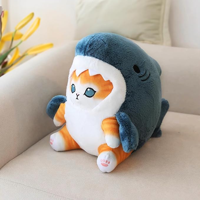 MOONPAI Juguete de Peluche (13cm-Gato tiburón)