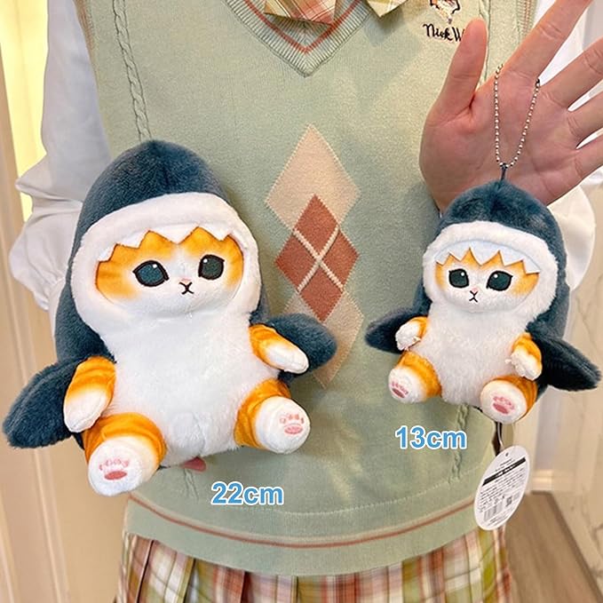 MOONPAI Juguete de Peluche (13cm-Gato tiburón)