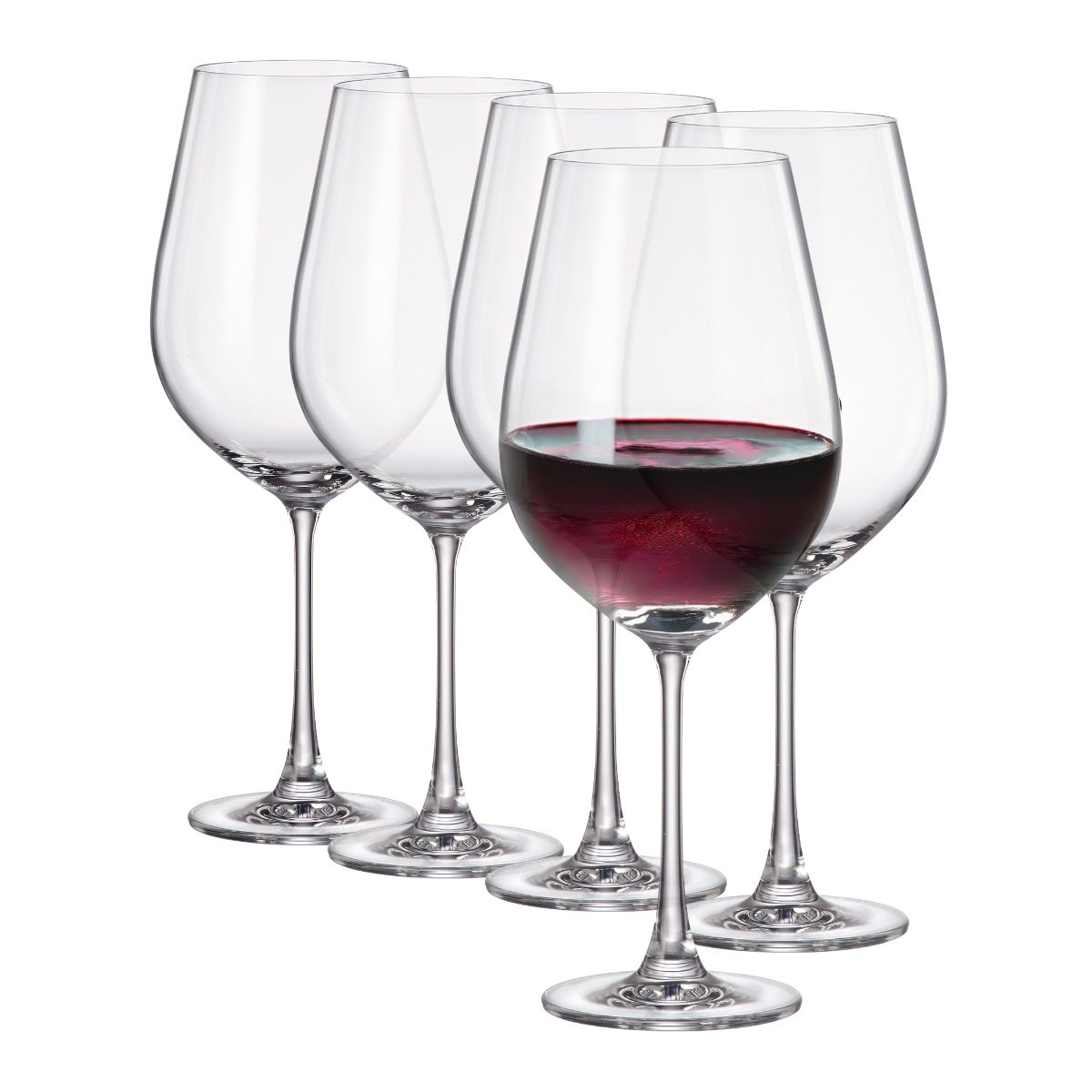 Columba Juego De 6 Copas Vidrio Soplado Vino Brindis 850 Ml