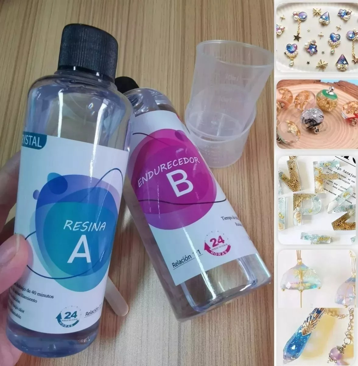 1000ml Resina Epoxica Cristal Diy Arte Kit Epoxy 1:1