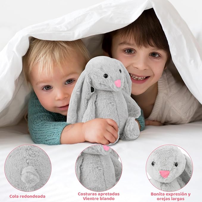 XIAOYANGKEJI Conejo Peluche, Juguete de Peluche Conejo Muñeca Niños Compañero de Dormir