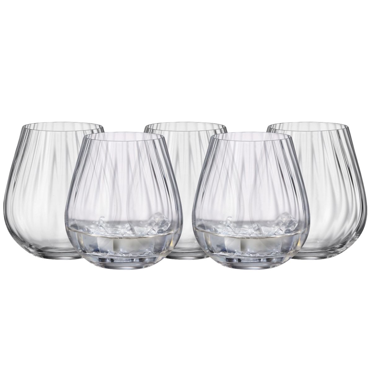 Columba Optic Juego De 6 Vasos Vidrio Soplado Bebidas 380ml