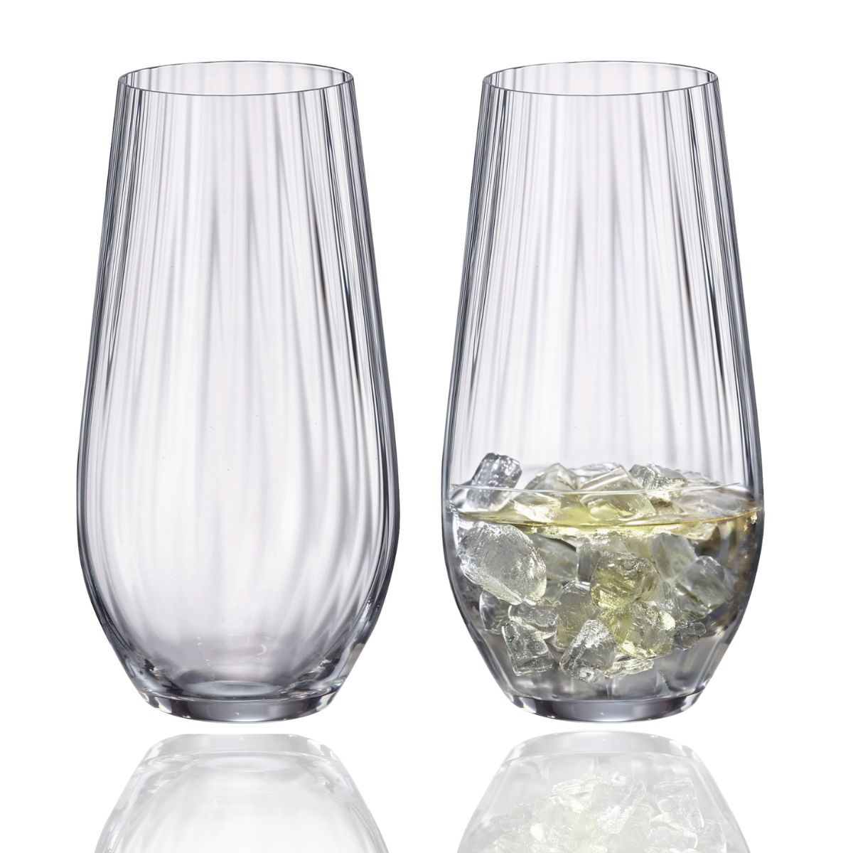 Columba Optic Juego De 6 Vasos Vidrio Soplado Bebidas 580ml