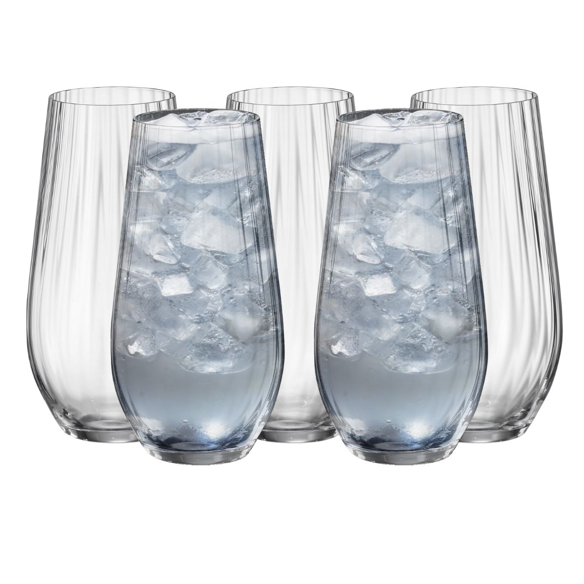 Columba Optic Juego De 6 Vasos Vidrio Soplado Bebidas 580ml