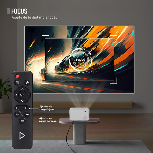 Proyector Mini Portátil Chowa 4k Hd Android 9.0 Wifi 170lm Ansi Zoom Digital