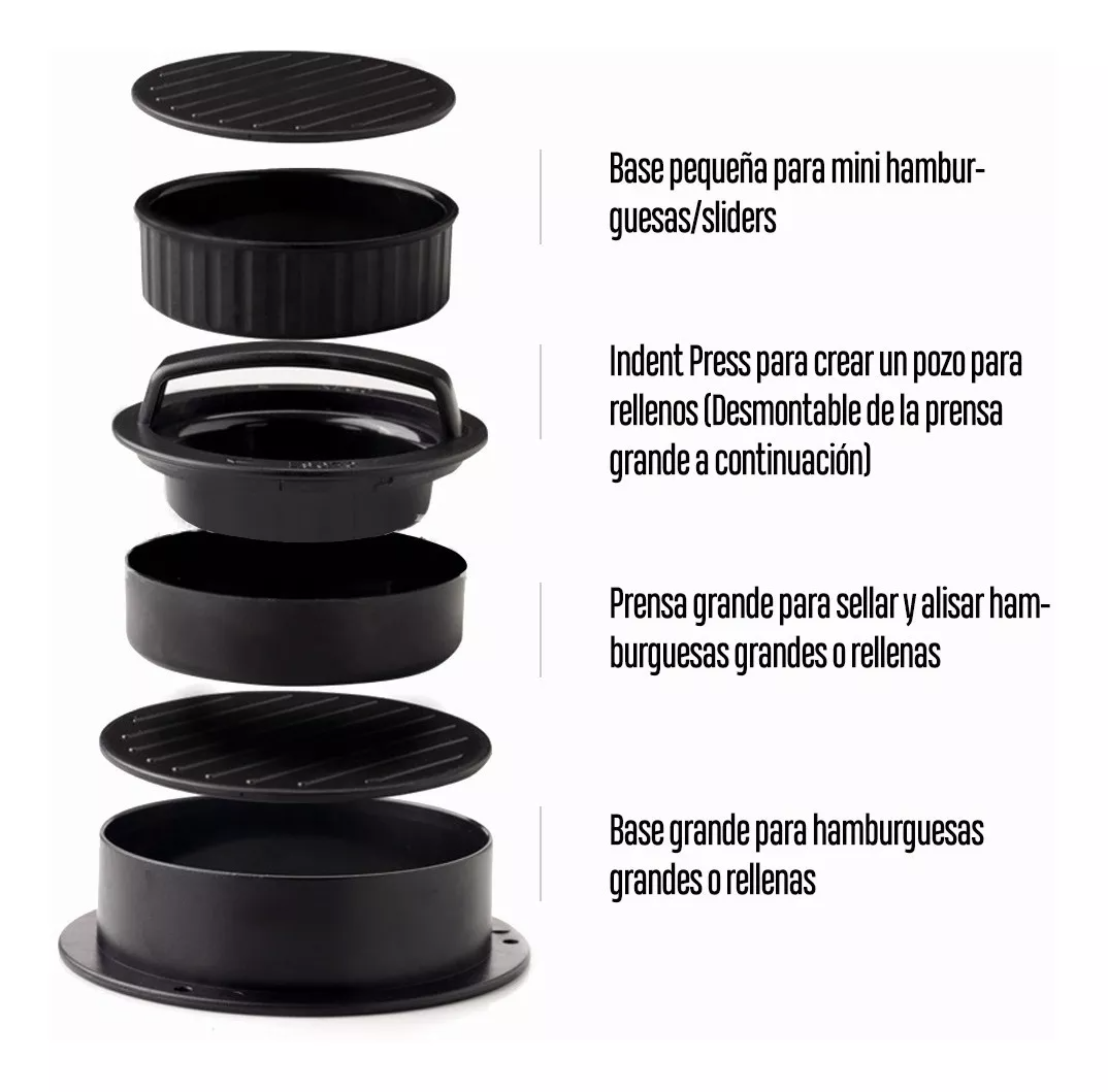 Prensas Para Hamburguesas Moldes Antiadherentes Manual Carne