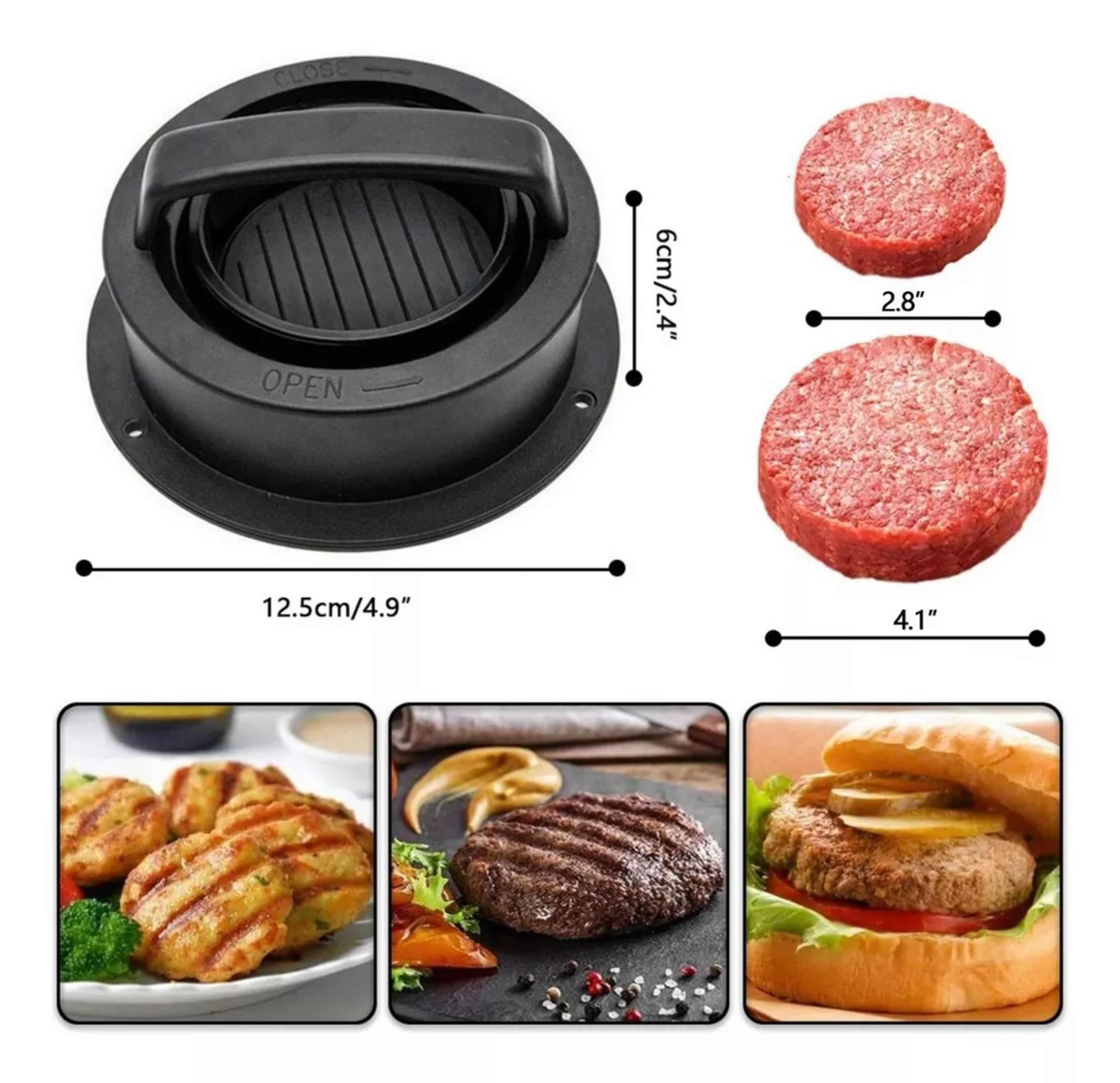 Prensas De Hamburguesa Cocina Molde De Carne De Hacer Herram