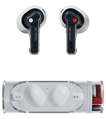 Auriculares in-ear gamer inalámbricos Nothing Ear (stick) blanco con luz LED