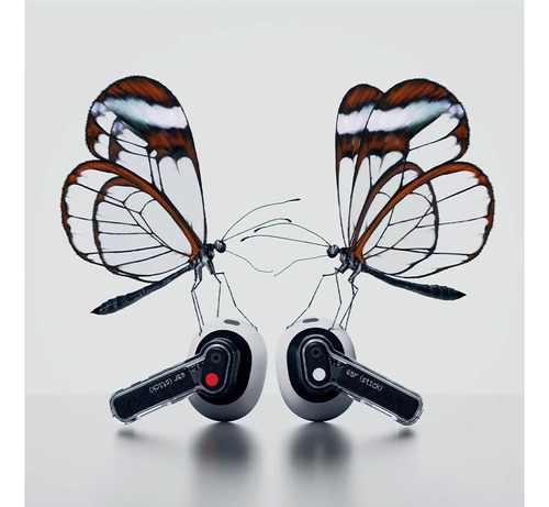 Auriculares in-ear gamer inalámbricos Nothing Ear (stick) blanco con luz LED