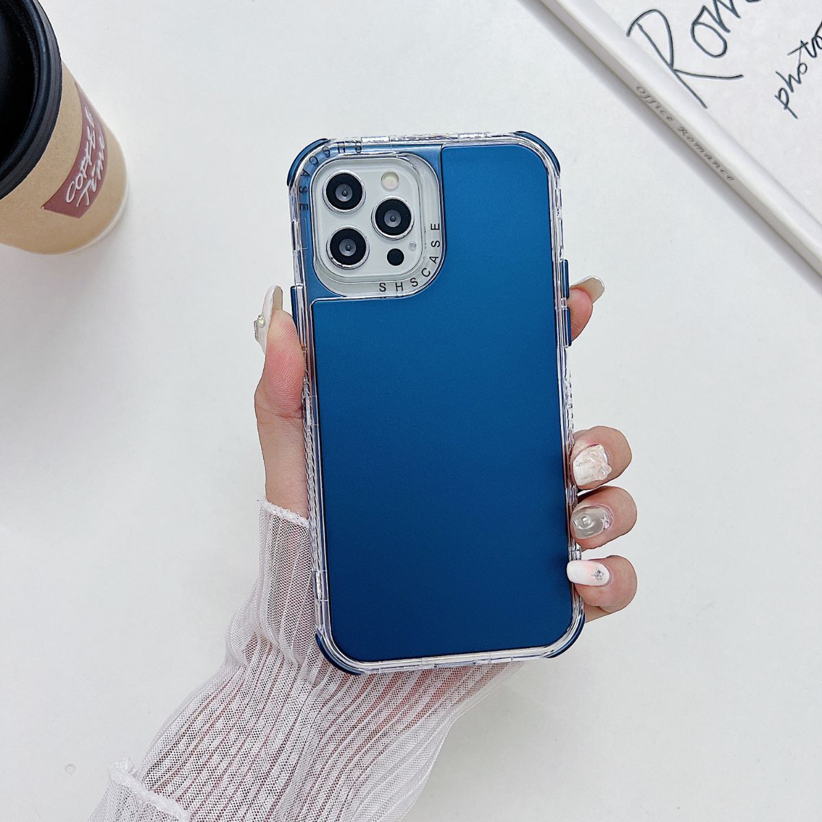 Funda Uso Rudo Rainbow  360 Para Vivo V30 Lite 5G Azul Marino