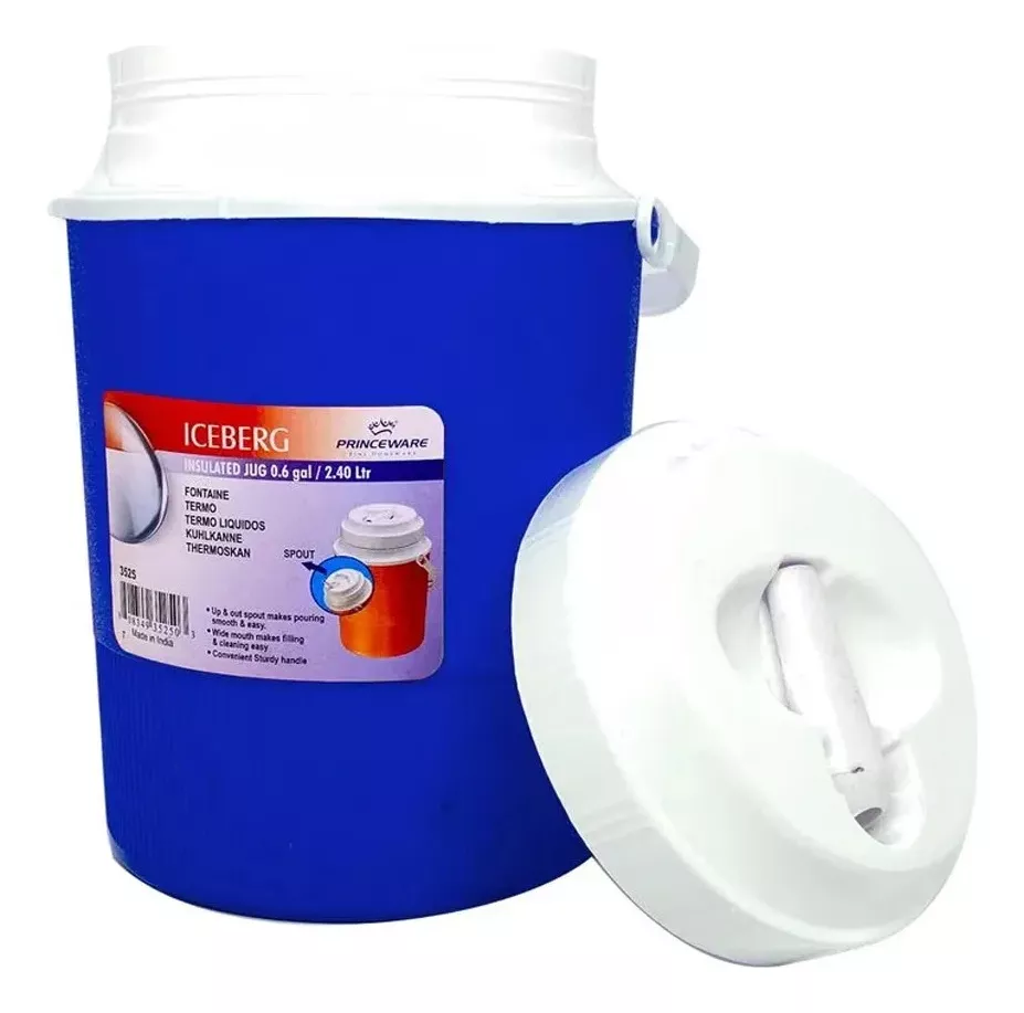 Combo Hielera Artic 1 Hielera 48lt+3 Termos 1.2, 2.4 Y9 Lts Azul