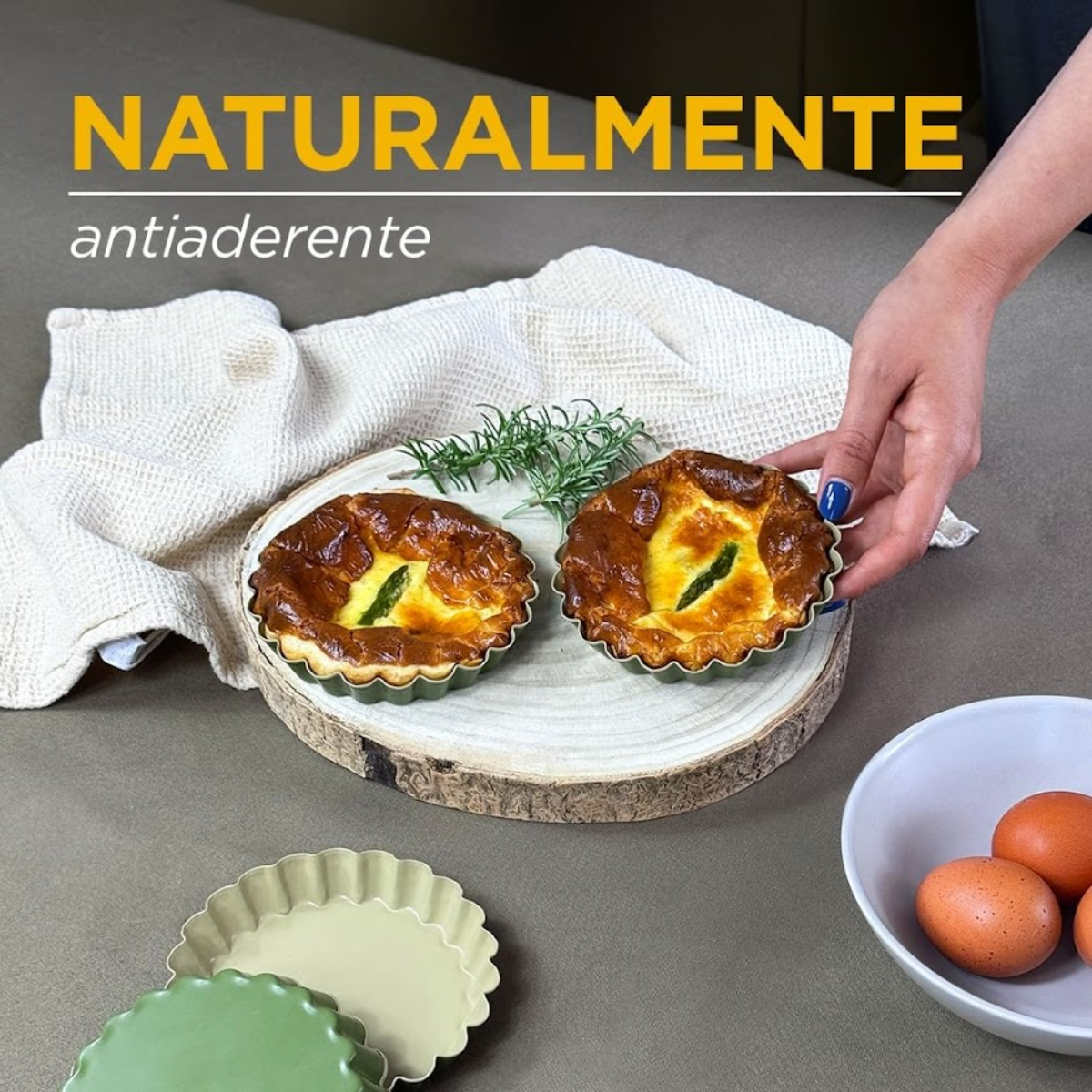 Bnat Juego 4 Moldes Acero Antiadherente Tarta Tartaleta Pay