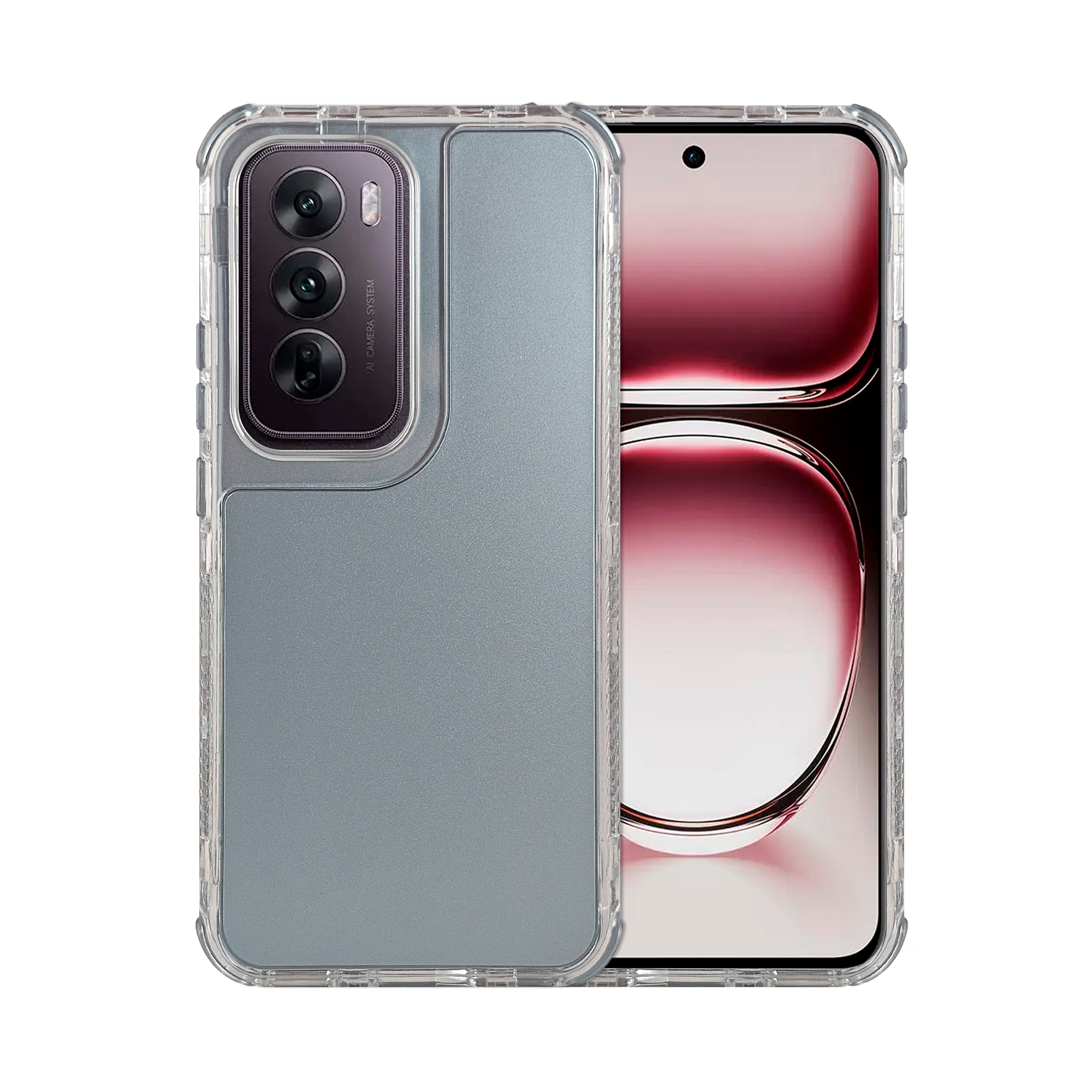 Funda Uso Rudo Rainbow 360 Azul Cielo Para Oppo Reno 12 5G