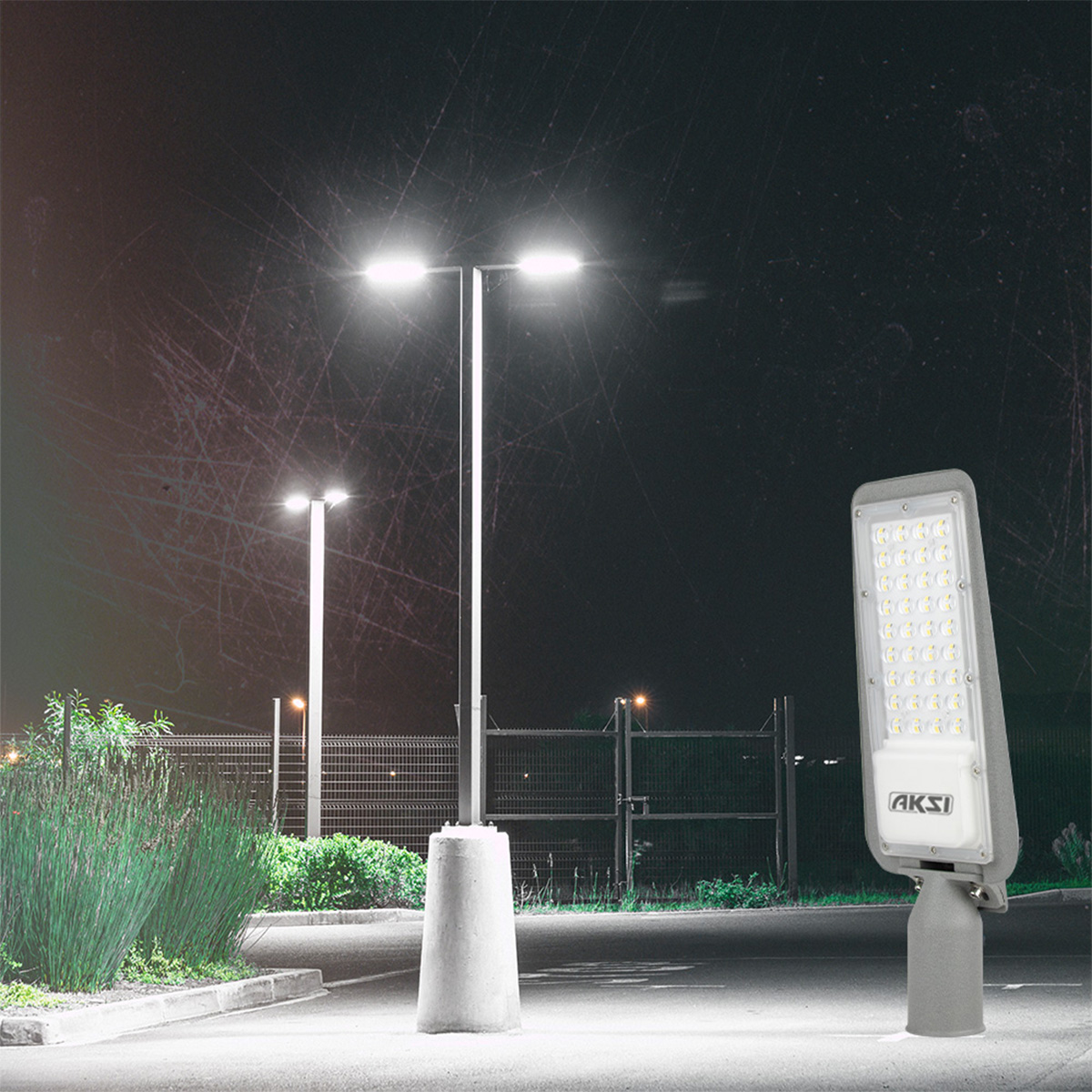 Luminario Suburbano Led Plano Aluminio Aksi 50w