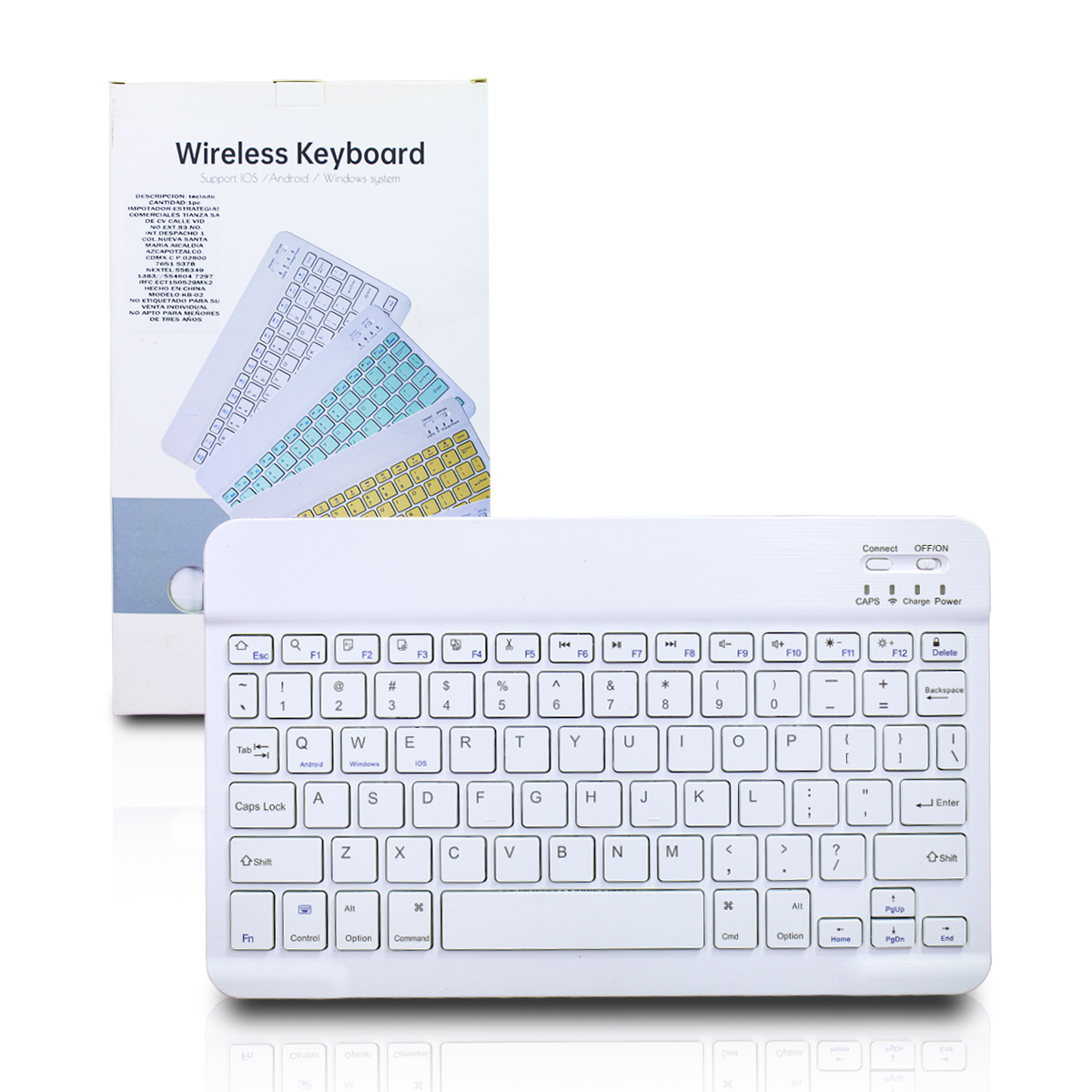 Mini teclado Inalambrico Bluetooth Recargable para Celular/Tablet/iPad/IPhone