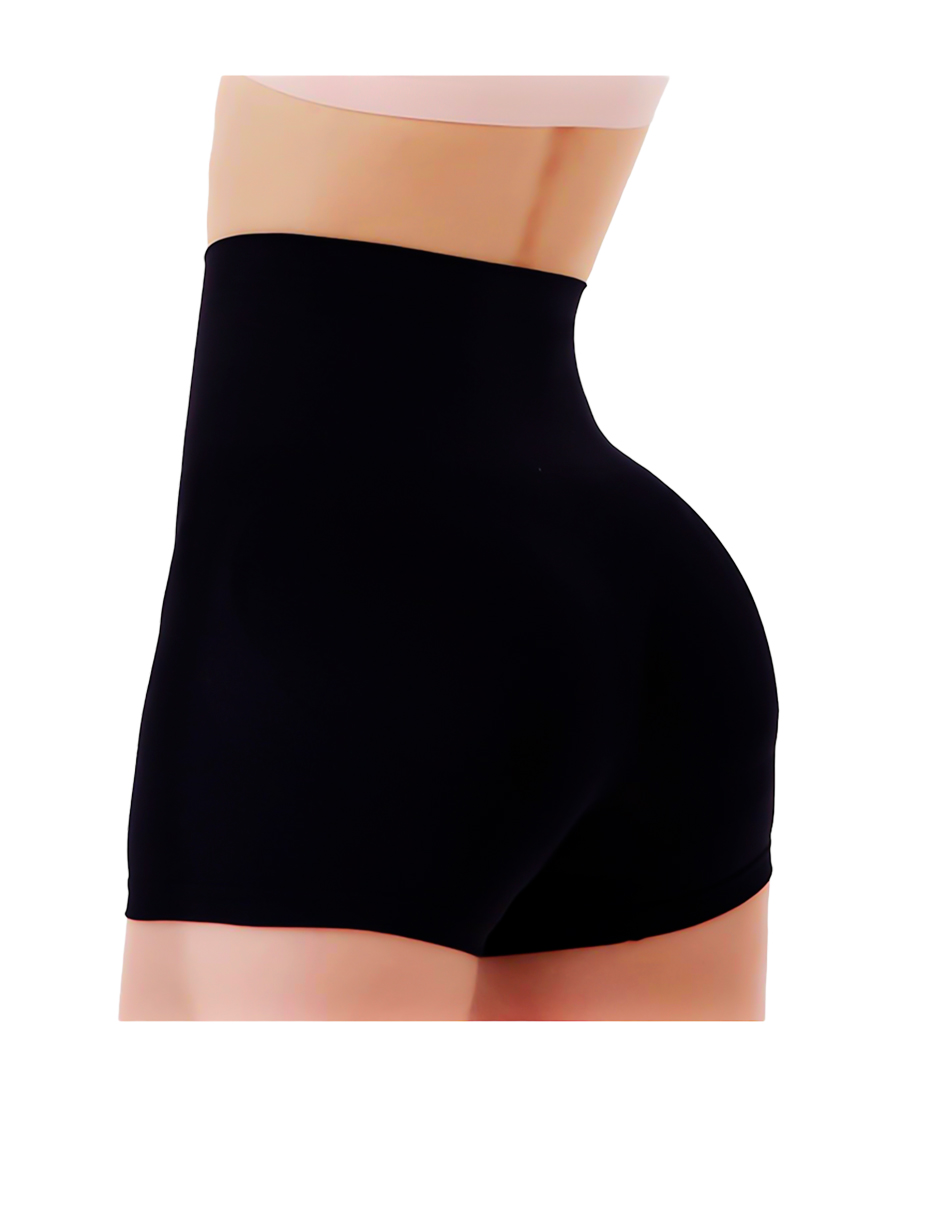 Paquete con 2 Fajas Altas tipo short Tatys Fashion con compresión alta para mujer color Negro